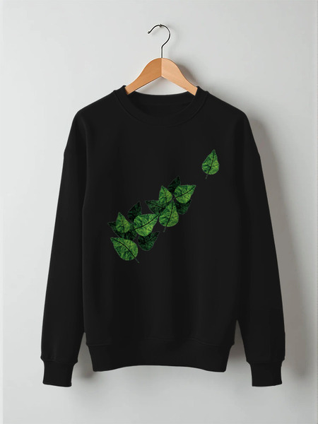 Заказать свитшот в Москве. Свитшот унисекс хлопковый Evergreen Leaves от CoolColor  - готовые дизайны и нанесение принтов.
