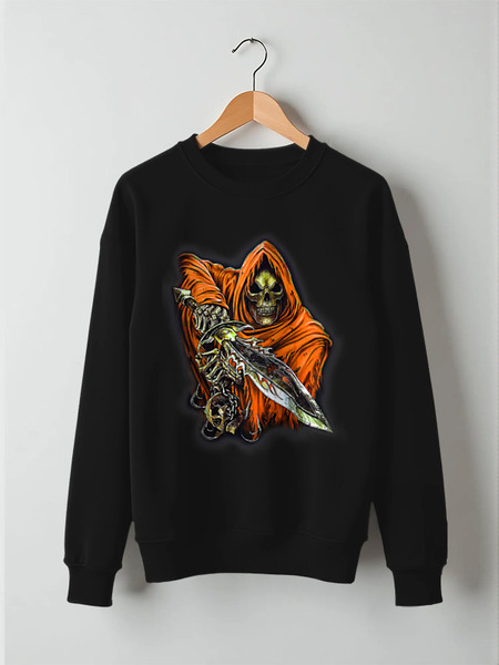 Заказать свитшот в Москве. Свитшот унисекс хлопковый Death Skull (Halloween) от balden - готовые дизайны и нанесение принтов.