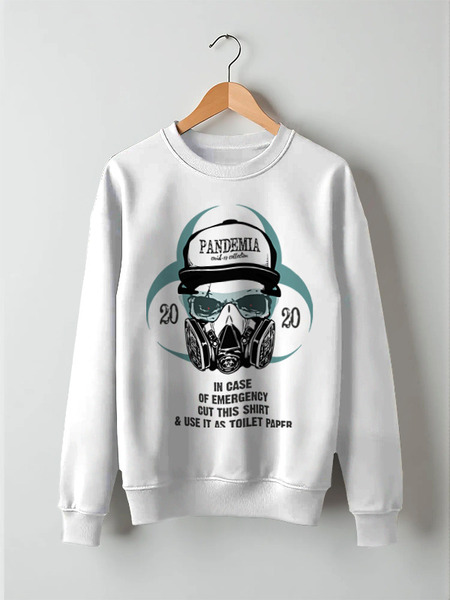 Заказать свитшот в Москве. Свитшот унисекс хлопковый Pandemia Shirt от Рустам Юсупов - готовые дизайны и нанесение принтов.
