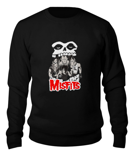Заказать свитшот в Москве. Свитшот унисекс хлопковый Misfits band от Leichenwagen - готовые дизайны и нанесение принтов.