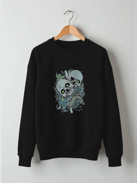 Заказать свитшот в Москве. Свитшот унисекс хлопковый Skull Art от Leichenwagen - готовые дизайны и нанесение принтов.