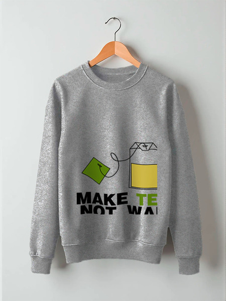 Заказать свитшот в Москве. Свитшот унисекс хлопковый Make Tea Not War от Printio - готовые дизайны и нанесение принтов.