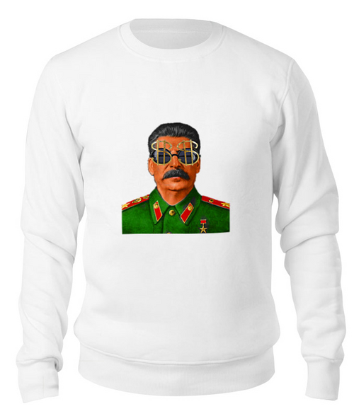 Заказать свитшот в Москве. Свитшот унисекс хлопковый Сталин от Vinli.shop  - готовые дизайны и нанесение принтов.