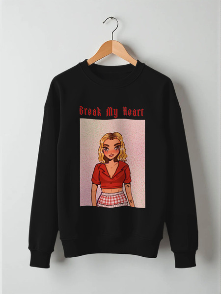 Заказать свитшот в Москве. Свитшот унисекс хлопковый Break My Heart от AestheticWay  - готовые дизайны и нанесение принтов.