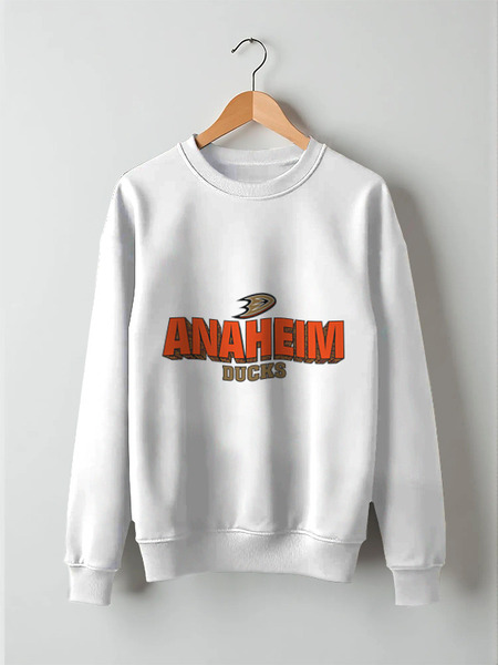 Заказать свитшот в Москве. Свитшот унисекс хлопковый Anaheim Ducks от kspsshop - готовые дизайны и нанесение принтов.