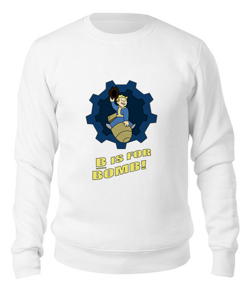 Заказать свитшот в Москве. Свитшот унисекс хлопковый Vault Boy от printik - готовые дизайны и нанесение принтов.