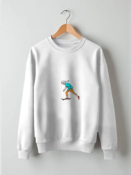 Заказать свитшот в Москве. Свитшот унисекс хлопковый Скейтер от YellowCloverShop - готовые дизайны и нанесение принтов.