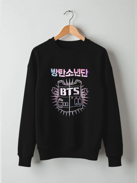 Заказать свитшот в Москве. Свитшот унисекс хлопковый BTS (k-pop)  от geekbox - готовые дизайны и нанесение принтов.