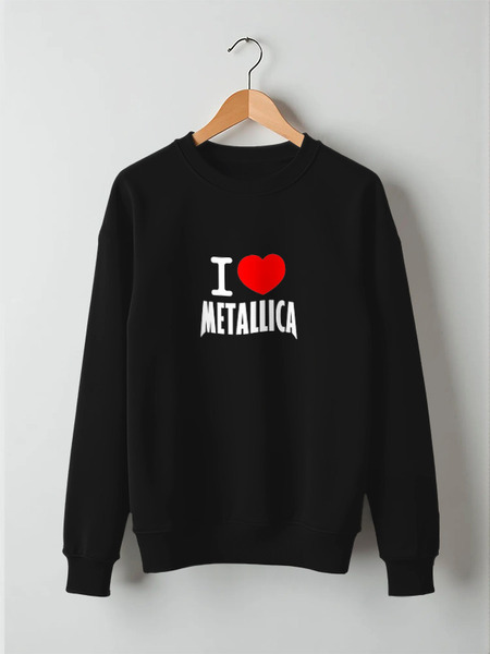 Заказать свитшот в Москве. Свитшот унисекс хлопковый «I love Metallica» от metallica - готовые дизайны и нанесение принтов.