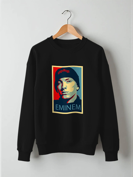 Заказать свитшот в Москве. Свитшот унисекс хлопковый Eminem от mrmaximus - готовые дизайны и нанесение принтов.