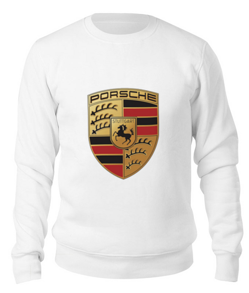 Заказать свитшот в Москве. Свитшот унисекс хлопковый Porsche от DESIGNER   - готовые дизайны и нанесение принтов.