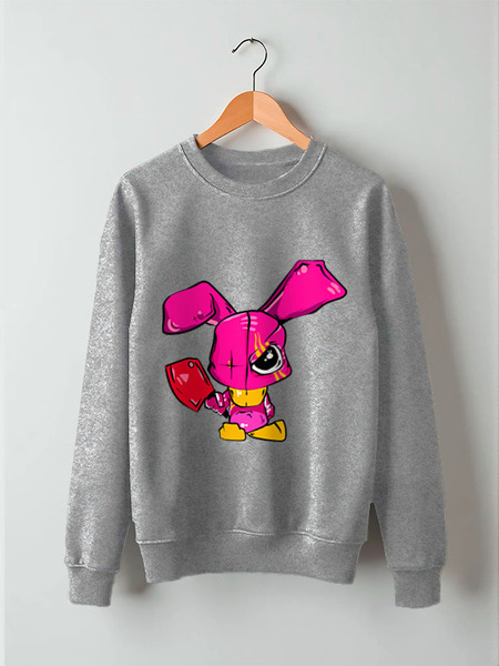 Заказать свитшот в Москве. Свитшот унисекс хлопковый Злой кролик от Дана Столыпина - готовые дизайны и нанесение принтов.