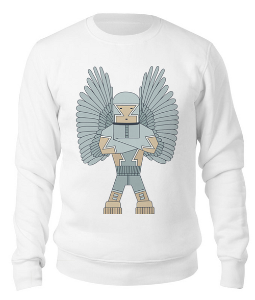 Заказать свитшот в Москве. Свитшот унисекс хлопковый TECHNO ANGEL от polinanikm@gmail.com - готовые дизайны и нанесение принтов.