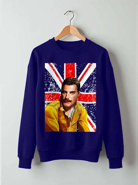 Заказать свитшот в Москве. Свитшот унисекс хлопковый Freddie Mercury от balden - готовые дизайны и нанесение принтов.