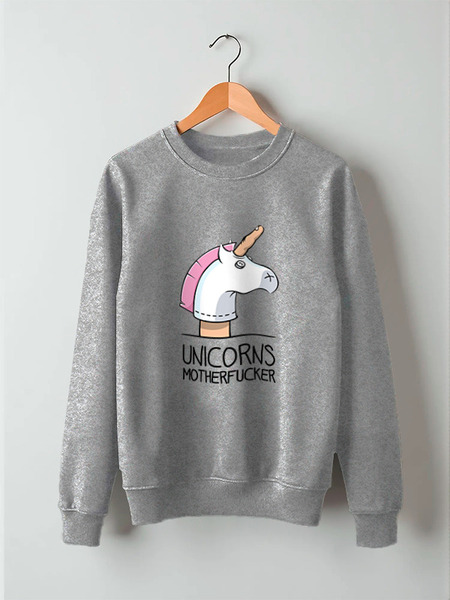 Заказать свитшот в Москве. Свитшот унисекс хлопковый Unicorn (Единорог) от coolmag - готовые дизайны и нанесение принтов.