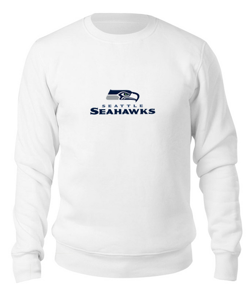 Заказать свитшот в Москве. Свитшот унисекс хлопковый Seattle Seahawks от dobryidesign - готовые дизайны и нанесение принтов.