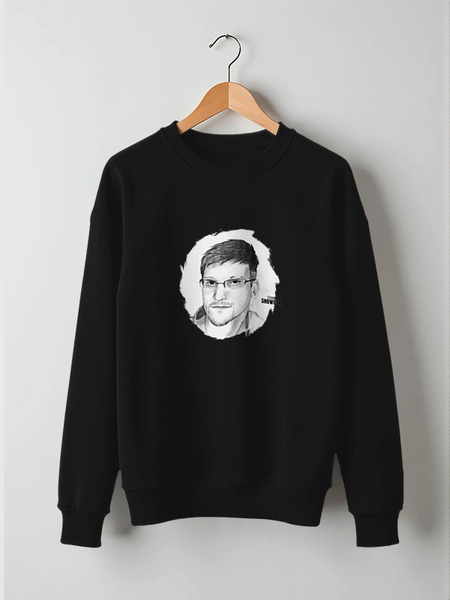 Заказать свитшот в Москве. Свитшот унисекс хлопковый Edward Snowden от Leichenwagen - готовые дизайны и нанесение принтов.