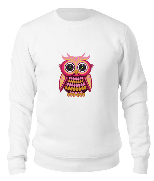 Заказать свитшот в Москве. Свитшот унисекс хлопковый Сова (Owl) от trugift - готовые дизайны и нанесение принтов.