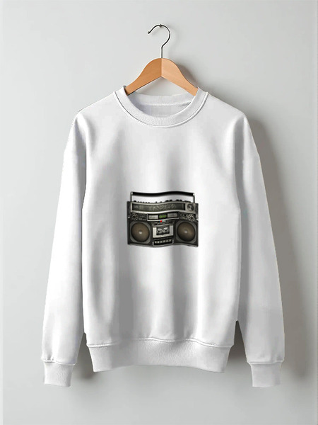 Заказать свитшот в Москве. Свитшот унисекс хлопковый Магнитофон от Vinli.shop  - готовые дизайны и нанесение принтов.