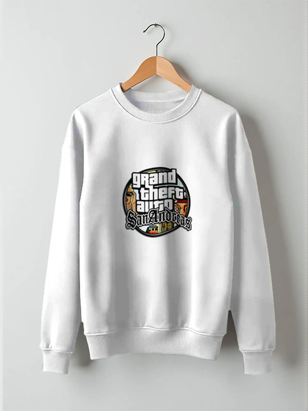 Заказать свитшот в Москве. Свитшот унисекс хлопковый San Andreas от Vinli.shop  - готовые дизайны и нанесение принтов.