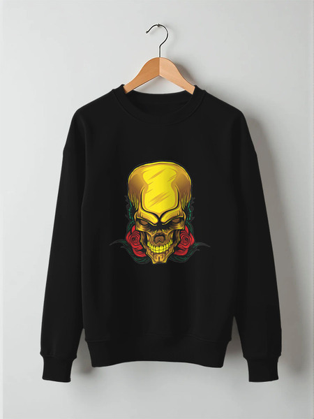 Заказать свитшот в Москве. Свитшот унисекс хлопковый Gold Skull от Jimmy Flash - готовые дизайны и нанесение принтов.