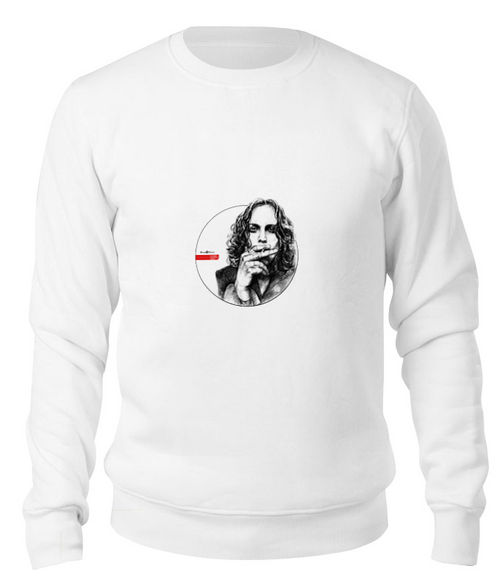 Заказать свитшот в Москве. Свитшот унисекс хлопковый "Star Eyes Collection": Ville Valo от Octopuslabel - готовые дизайны и нанесение принтов.