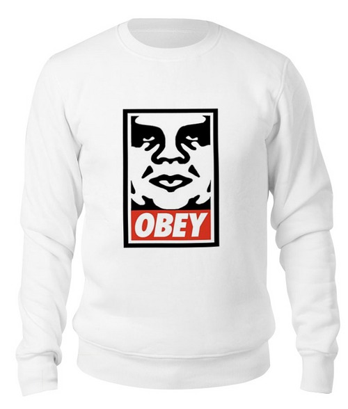Заказать свитшот в Москве. Свитшот унисекс хлопковый obey. от ansheg - готовые дизайны и нанесение принтов.