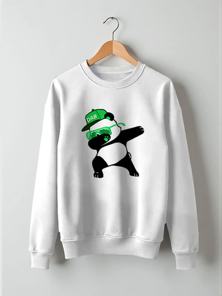 Заказать свитшот в Москве. Свитшот унисекс хлопковый Dab Panda  от DESIGNER   - готовые дизайны и нанесение принтов.