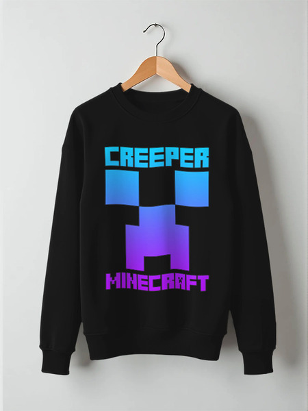 Заказать свитшот в Москве. Свитшот унисекс хлопковый MINECRAFT CREEPER от weeert - готовые дизайны и нанесение принтов.