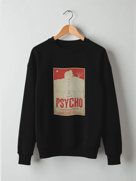 Заказать свитшот в Москве. Свитшот унисекс хлопковый Psycho red  от KinoArt - готовые дизайны и нанесение принтов.