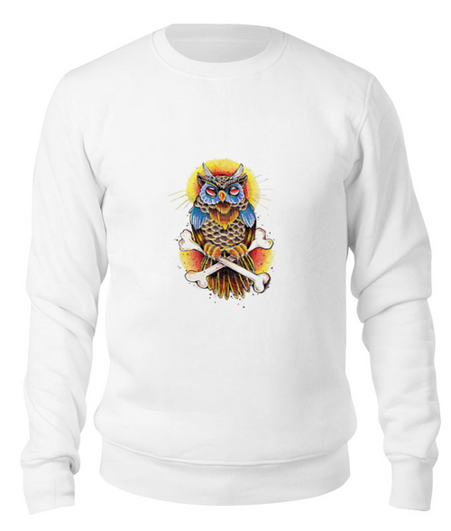 Заказать свитшот в Москве. Свитшот унисекс хлопковый Mysterious Owl от priceless - готовые дизайны и нанесение принтов.