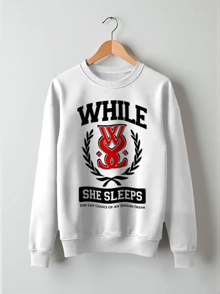 Заказать свитшот в Москве. Свитшот унисекс хлопковый While She Sleeps от geekbox - готовые дизайны и нанесение принтов.