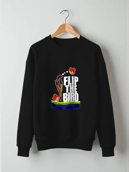 Заказать свитшот в Москве. Свитшот унисекс хлопковый Flip The Bird от game-fan - готовые дизайны и нанесение принтов.