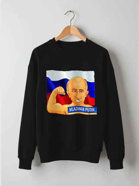 Заказать свитшот в Москве. Свитшот унисекс хлопковый Putin от Leichenwagen - готовые дизайны и нанесение принтов.