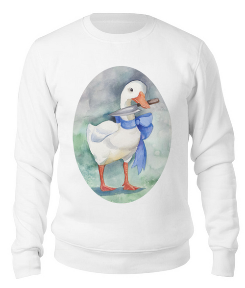 Заказать свитшот в Москве. Свитшот унисекс хлопковый Не зли гуся! от Tori Cerberus - готовые дизайны и нанесение принтов.