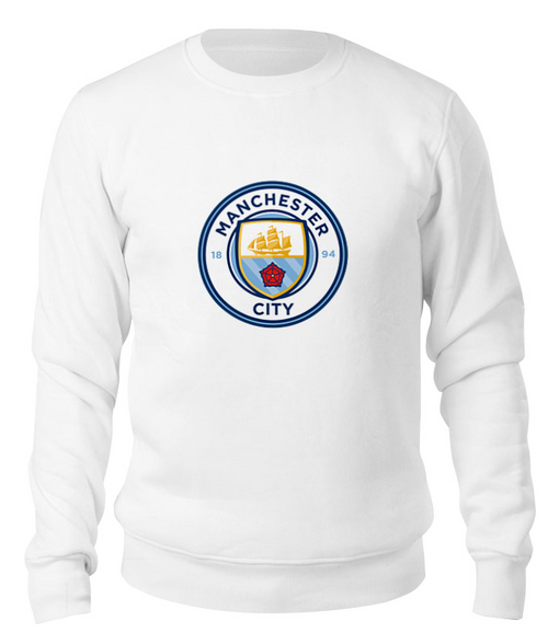 Заказать свитшот в Москве. Свитшот унисекс хлопковый Manchester City от Polilog - готовые дизайны и нанесение принтов.