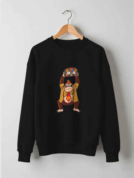 Заказать свитшот в Москве. Свитшот унисекс хлопковый Donkey Kong (Nintendo) от originals - готовые дизайны и нанесение принтов.