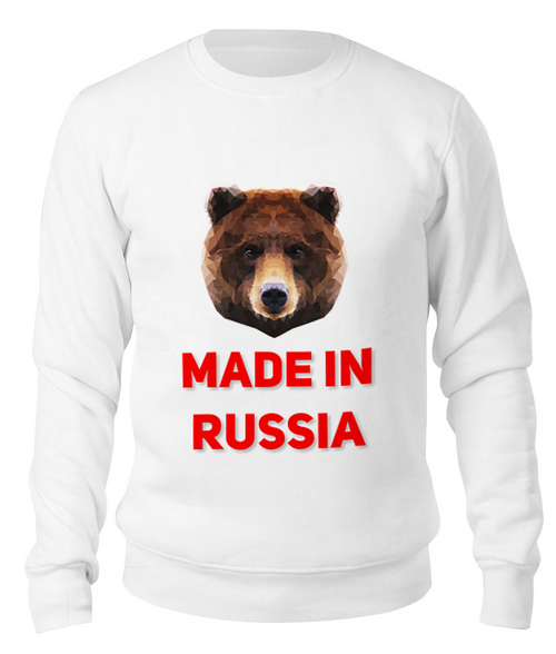 Заказать свитшот в Москве. Свитшот унисекс хлопковый Made in Russia от ZVER  - готовые дизайны и нанесение принтов.