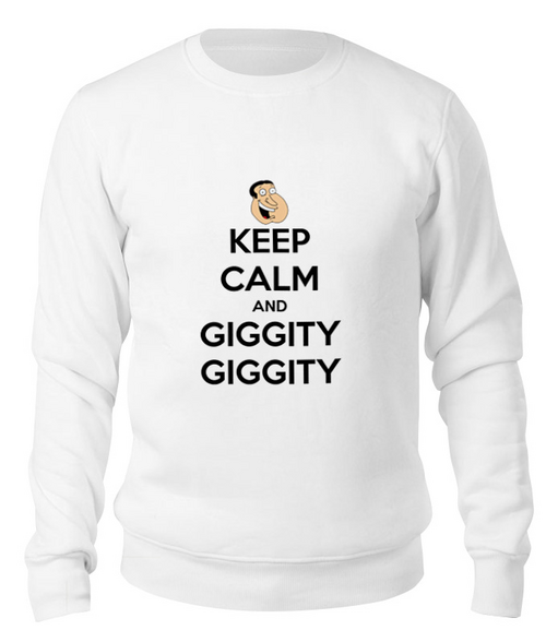 Заказать свитшот в Москве. Свитшот унисекс хлопковый Keep Calm and Giggity от coolmag - готовые дизайны и нанесение принтов.