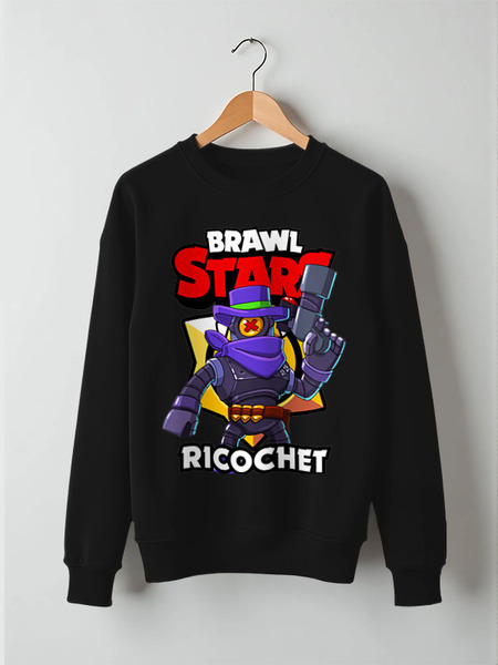 Заказать свитшот в Москве. Свитшот унисекс хлопковый BRAWL STARS RICOCHET от geekbox - готовые дизайны и нанесение принтов.