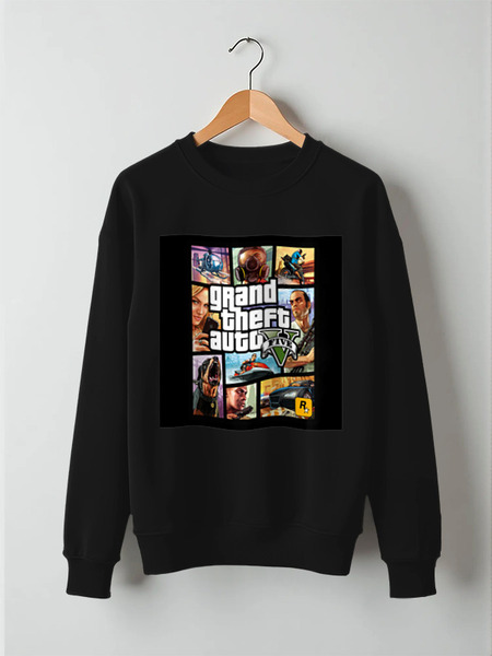Заказать свитшот в Москве. Свитшот унисекс хлопковый GTA 5 от shogun6991 - готовые дизайны и нанесение принтов.