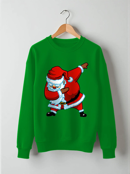 Заказать свитшот в Москве. Свитшот унисекс хлопковый Dabbing Santa от skynatural - готовые дизайны и нанесение принтов.