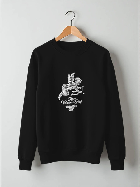 Заказать свитшот в Москве. Свитшот унисекс хлопковый Happy Valentnine's Day от coolmag - готовые дизайны и нанесение принтов.