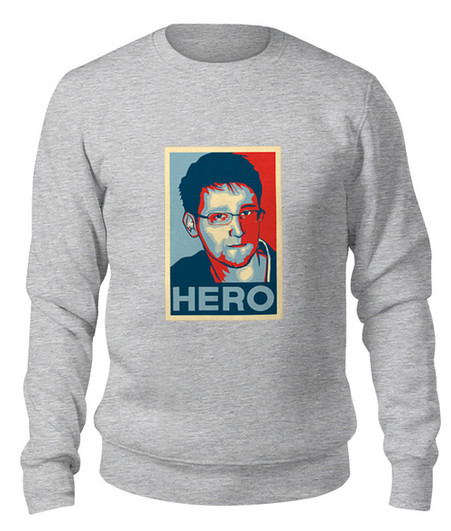 Заказать свитшот в Москве. Свитшот унисекс хлопковый Герой (Эдвард Сноуден) от coolmag - готовые дизайны и нанесение принтов.