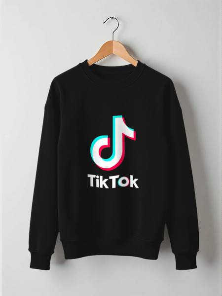 Заказать свитшот в Москве. Свитшот унисекс хлопковый TikTok  от DESIGNER   - готовые дизайны и нанесение принтов.