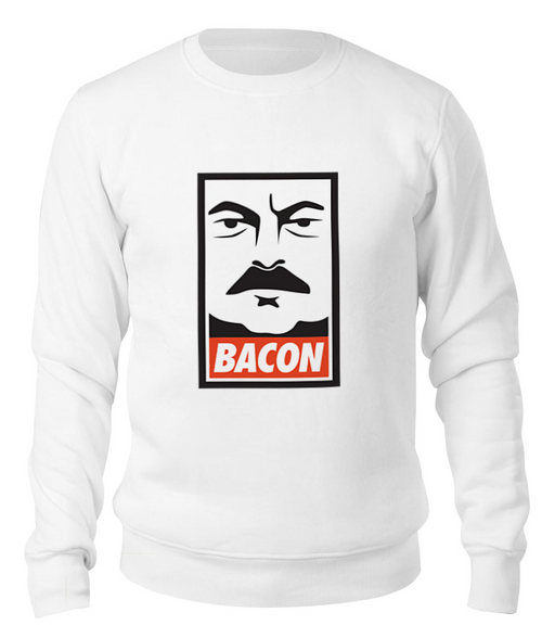 Заказать свитшот в Москве. Свитшот унисекс хлопковый Bacon (Obey) от coolmag - готовые дизайны и нанесение принтов.