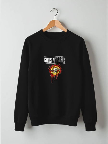 Заказать свитшот в Москве. Свитшот унисекс хлопковый Guns n' roses от Leichenwagen - готовые дизайны и нанесение принтов.