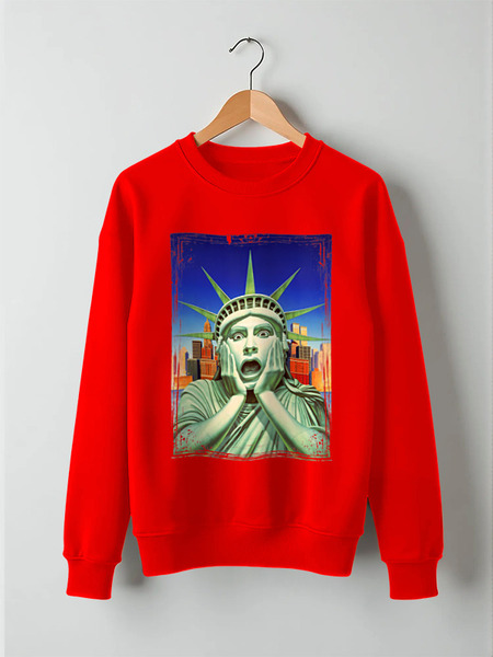 Заказать свитшот в Москве. Свитшот унисекс хлопковый ❖Statue Of Liberty❖ от balden - готовые дизайны и нанесение принтов.