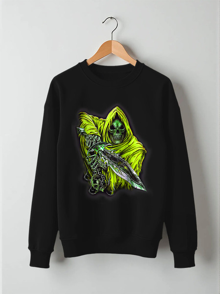 Заказать свитшот в Москве. Свитшот унисекс хлопковый Death Skull (Halloween) от balden - готовые дизайны и нанесение принтов.