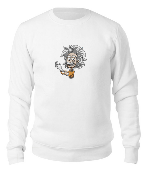 Заказать свитшот в Москве. Свитшот унисекс хлопковый Альберт Эйнштейн от fanart - готовые дизайны и нанесение принтов.